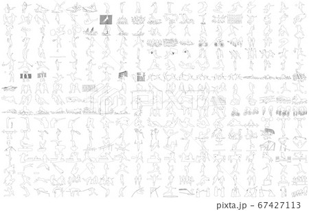 スポーツシルエット線 67427113