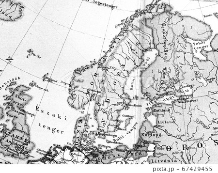 古地図　北ヨーロッパ 67429455