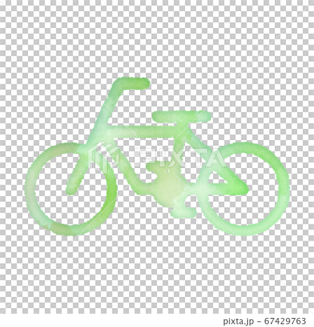 車輛圖標水彩觸摸自行車設計圖標溫柔生態符號郵票 67429763