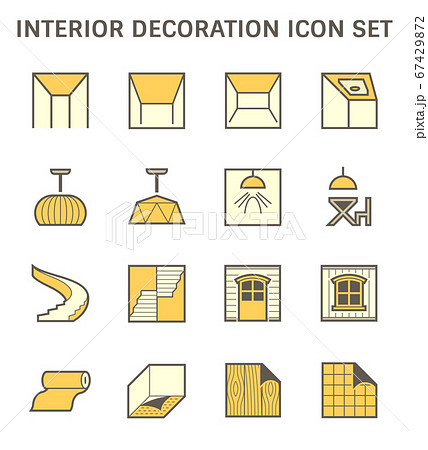 Ceiling and interior decoration material vector 67429872
