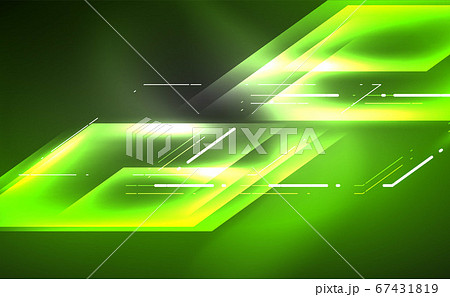 Dynamic neon shiny abstract background. Trendy abstract layout template for business or technology presentation, internet poster or web brochure cover, wallpaper 67431819