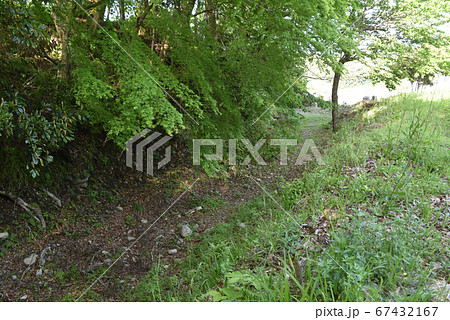 二俣城跡　二の丸と蔵屋敷との間の掘切 67432167