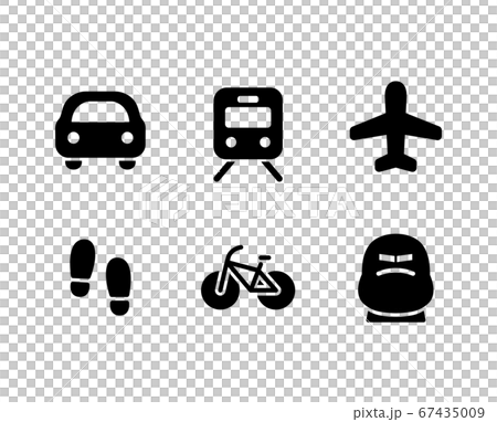 Set of transportation icons/Simple/Silhouette/Vehicles 67435009