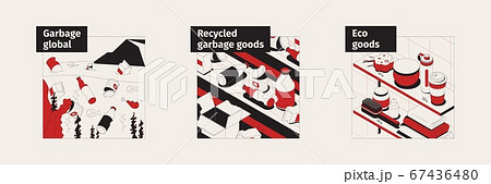 Garbage isometric set 67436480