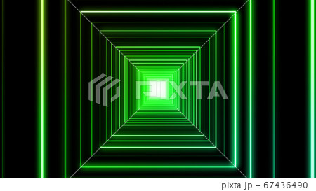 トンネル 光 ネオン ディスコ チューブ 3dイラスト 背景 バックグラウンドのイラスト素材