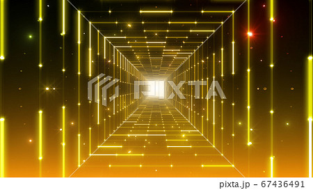 トンネル 光 ネオン ディスコ チューブ 3dイラスト 背景 バックグラウンドのイラスト素材