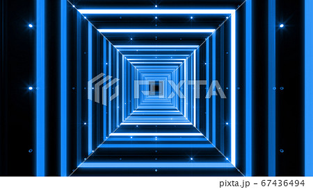 トンネル 光 ネオン ディスコ チューブ 3dイラスト 背景 バックグラウンドのイラスト素材