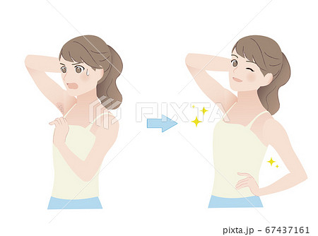 腋毛　女性 67437161