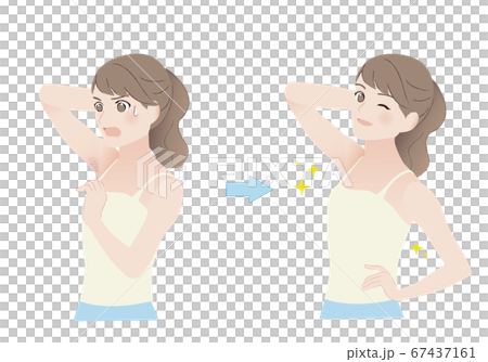 腋毛　女性 67437161