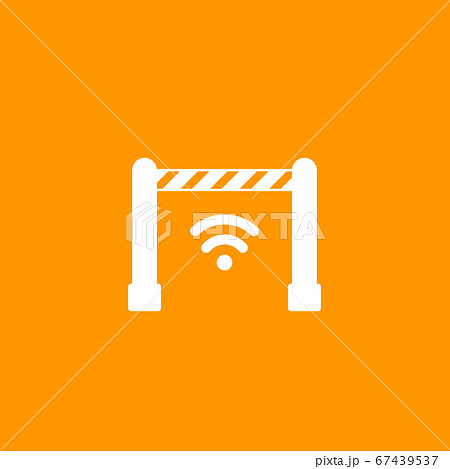 Automatic gate system icon, vector sign 67439537