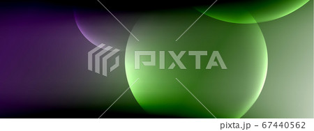 Vector abstract background liquid bubble circles on fluid gradient with shadows and light effects. Shiny design templates for text 67440562