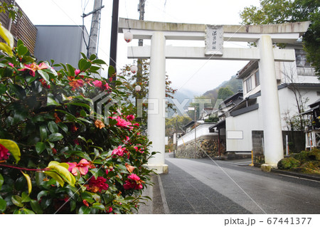 八代市・日奈久温泉神社の鳥居 67441377