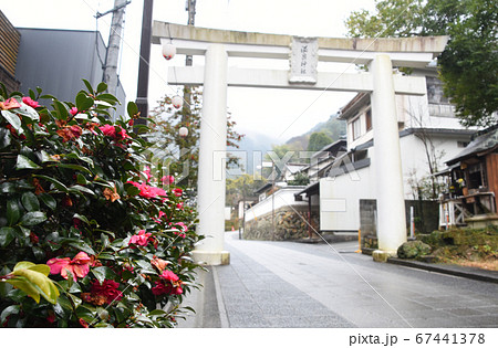 八代市・日奈久温泉神社の鳥居 67441378