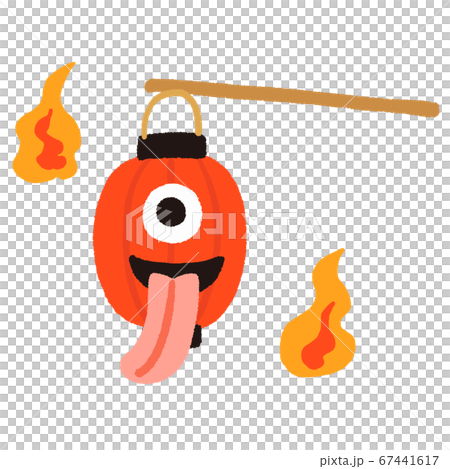 日本の妖怪　提灯お化け 67441617