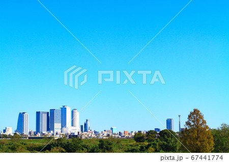 名古屋市、名古屋駅前ビル群とその周辺の風景 名古屋市、名古屋駅前ビル群とその周辺の風景 67441774