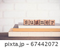 The word SUMMER, letters and copy space 67442072