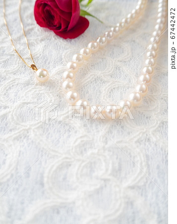 真珠のネックレス ペンダント 薔薇 真珠のネックレス ペンダント 薔薇 67442472