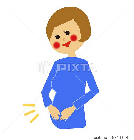 妊娠中期で嬉しい女性 妊娠中期で嬉しい女性 67443242