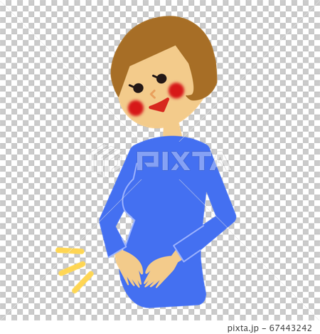 妊娠中期で嬉しい女性 妊娠中期で嬉しい女性 67443242