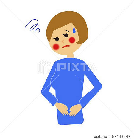 妊娠初期で不安な女性のイラスト素材 妊娠初期で不安な女性のイラスト素材