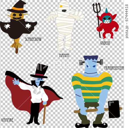 在萬聖節流行怪物一套 在萬聖節流行怪物一套 67444418