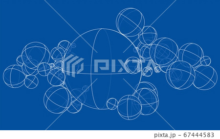 Abstract outline spheres concept Abstract outline spheres concept 67444583