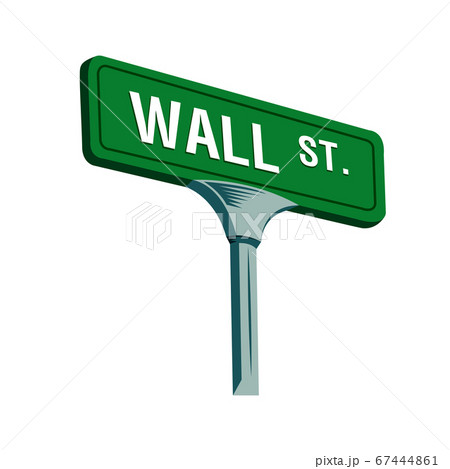 Wall street sign in New York, vector illustration Wall street sign in New York, vector illustration 67444861