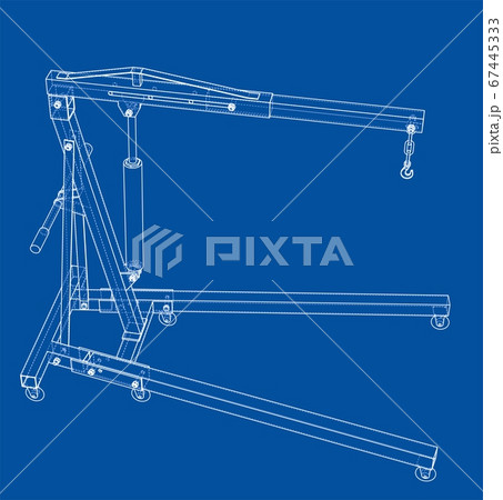 Engine hoist outline. 3D illustration 67445333