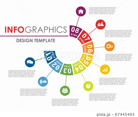 Infographic design template with place for your data. Vector illustration. 67445403