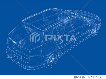 Concept car. 3D illustration Concept car. 3D illustration 67445676