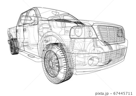 Car silhouettes. 3D illustration 67445711
