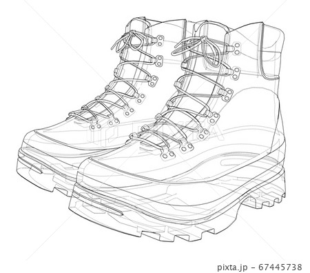 Mens boot concept. 3D illustration Mens boot concept. 3D illustration 67445738