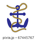 Sea anchor on white background, cartoon 67445767