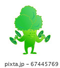 Cute broccoli cartoon character posing and 67445769