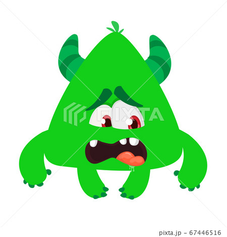 Funny and cute cartoon monster design. Vector Halloween illustration Funny and cute cartoon monster design. Vector Halloween illustration 67446516