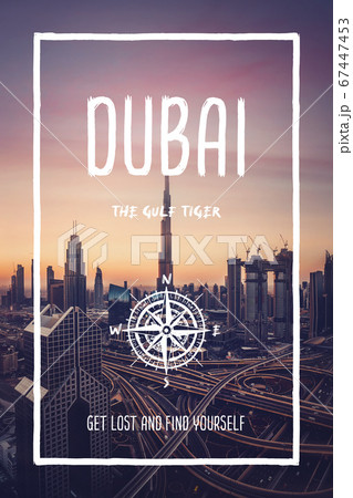 Dubai, United Arab Emirates, the gulf tiger city. 67447453