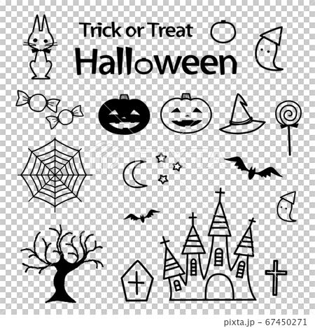 ハロウィン 塗線画の素材集 67450271