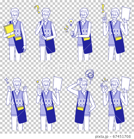 Senior male posting staff variation set Senior male posting staff variation set 67451708
