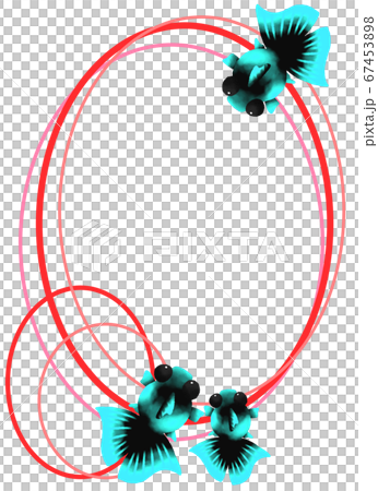 Vertical frame for light blue goldfish (red) Vertical frame for light blue goldfish (red) 67453898