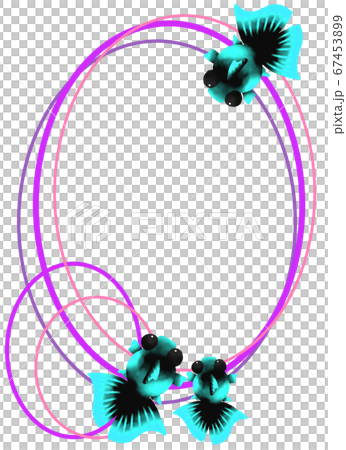 Vertical frame for light blue goldfish (purple) Vertical frame for light blue goldfish (purple) 67453899