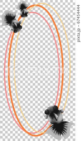 Vertical frame of gray goldfish (orange) Vertical frame of gray goldfish (orange) 67454444