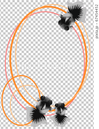 Vertical frame of gray goldfish (orange) Vertical frame of gray goldfish (orange) 67454452