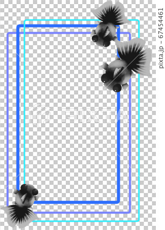 Vertical frame for blue goldfish (blue) 67454461