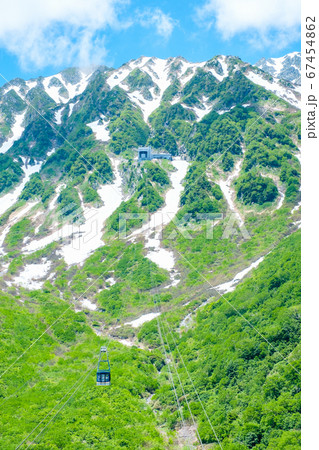 黒部平の風景（立山と立山ロープウェイ） 67454862