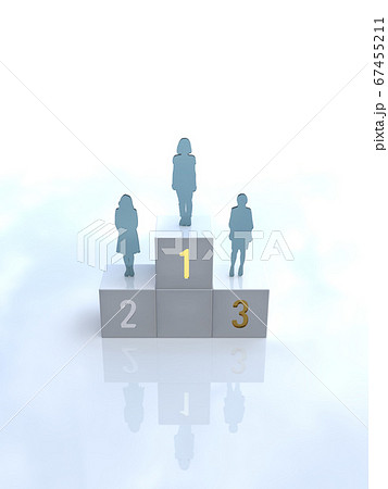 順位付けされる女性のシルエット 3DCGイラスト 順位付けされる女性のシルエット 3DCGイラスト 67455211