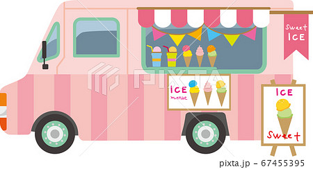 フードトラックアイスのイラスト素材