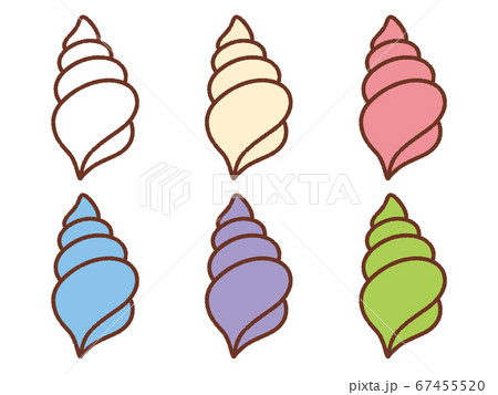 巻貝 2のイラスト素材