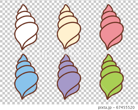 巻貝 2のイラスト素材