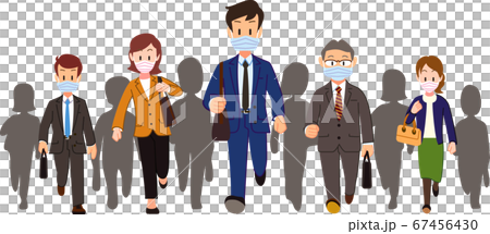 Businessmen commuting to the front 67456430