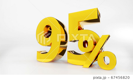 95% Golden symbol , 3D render 95% Golden symbol , 3D render 67456820